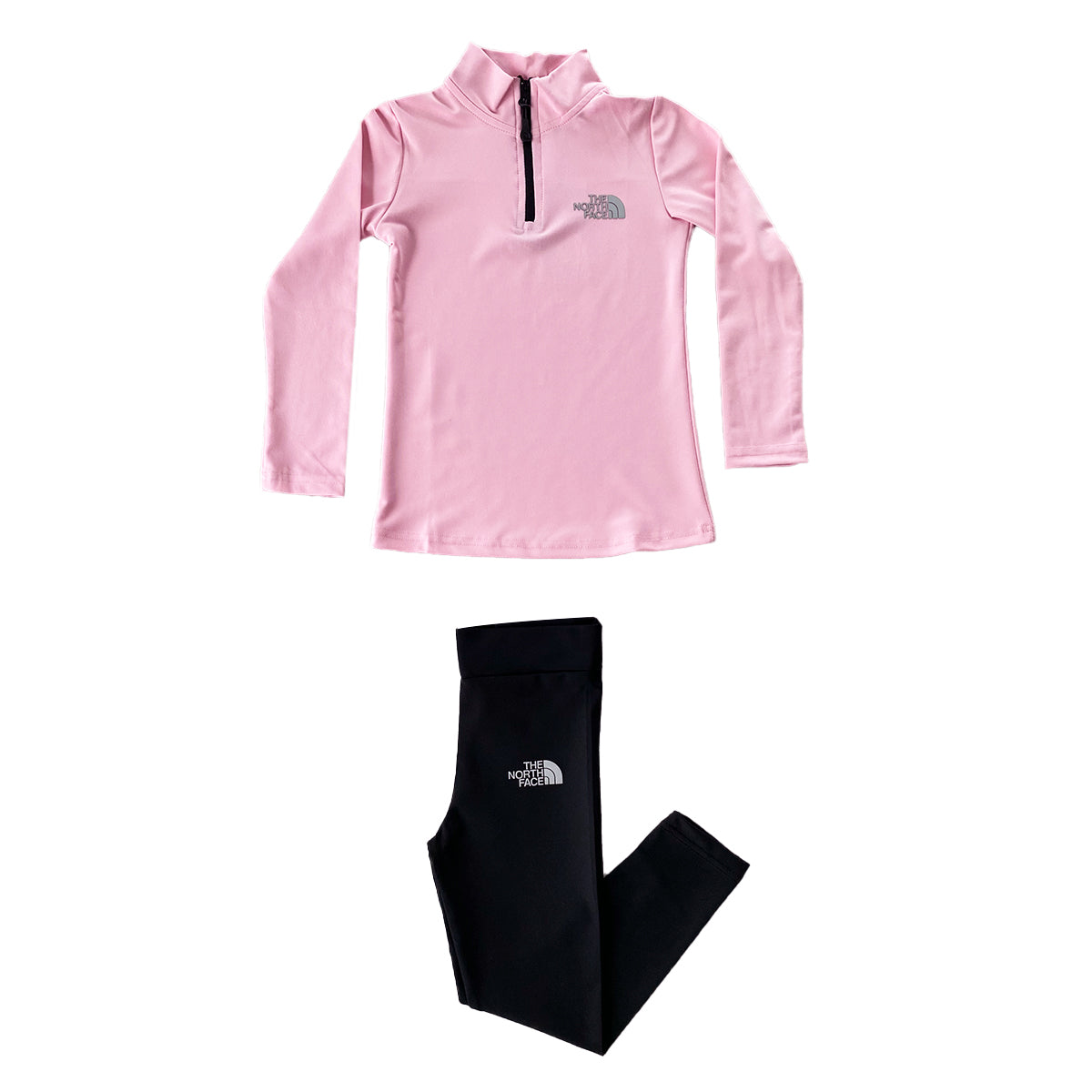 Taytlı Uzun Kollu Kız Çocuk Gym Set-Pink