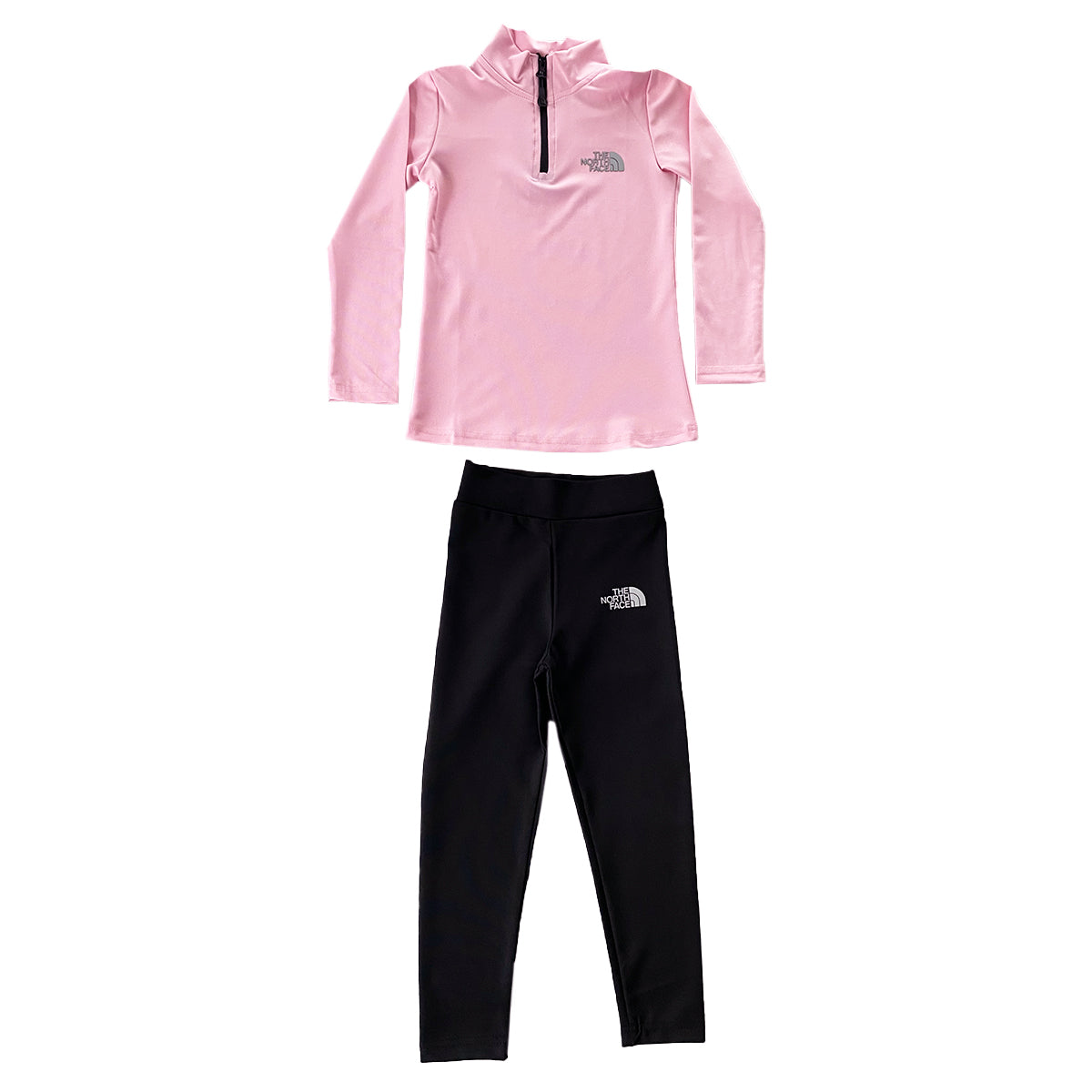 Taytlı Uzun Kollu Kız Çocuk Gym Set-Pink