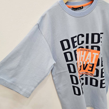 Decide Kısa Kollu T-Shirt/Mavi