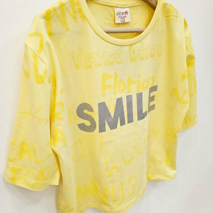 Kız Çocuk Smile T-Shirt / Sarı